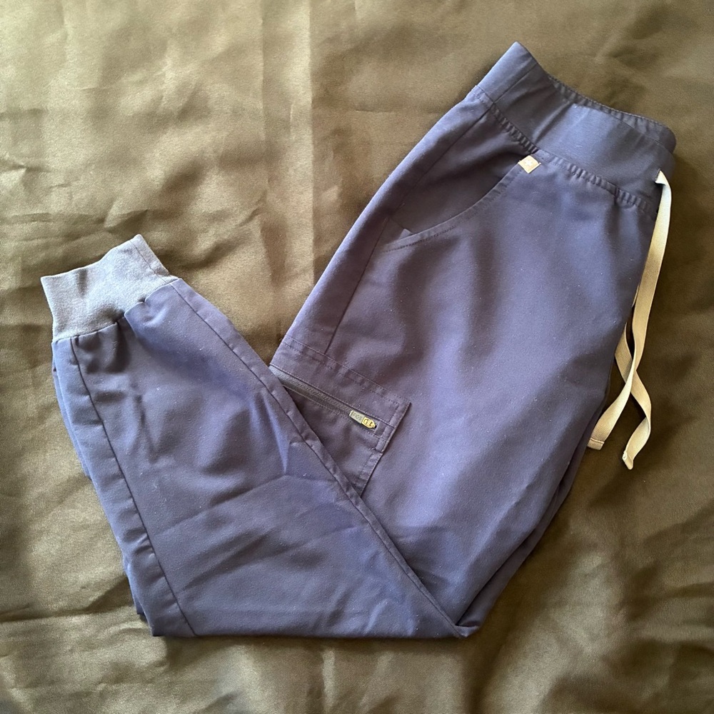 Figs Navy Blue Scrub Joggers Size S